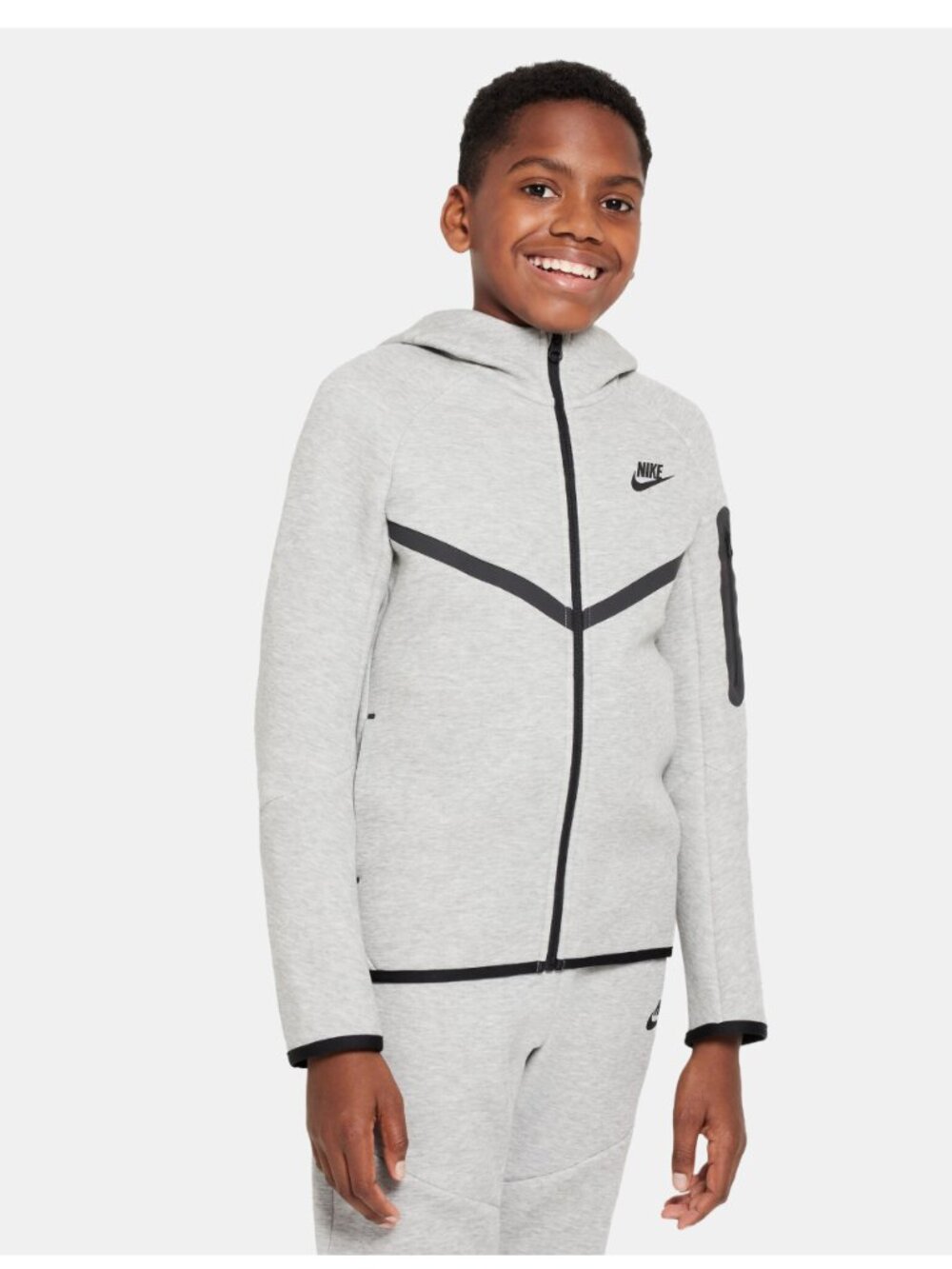 NIKE Kid's Tech Fleece Zip Up Hoodie size large